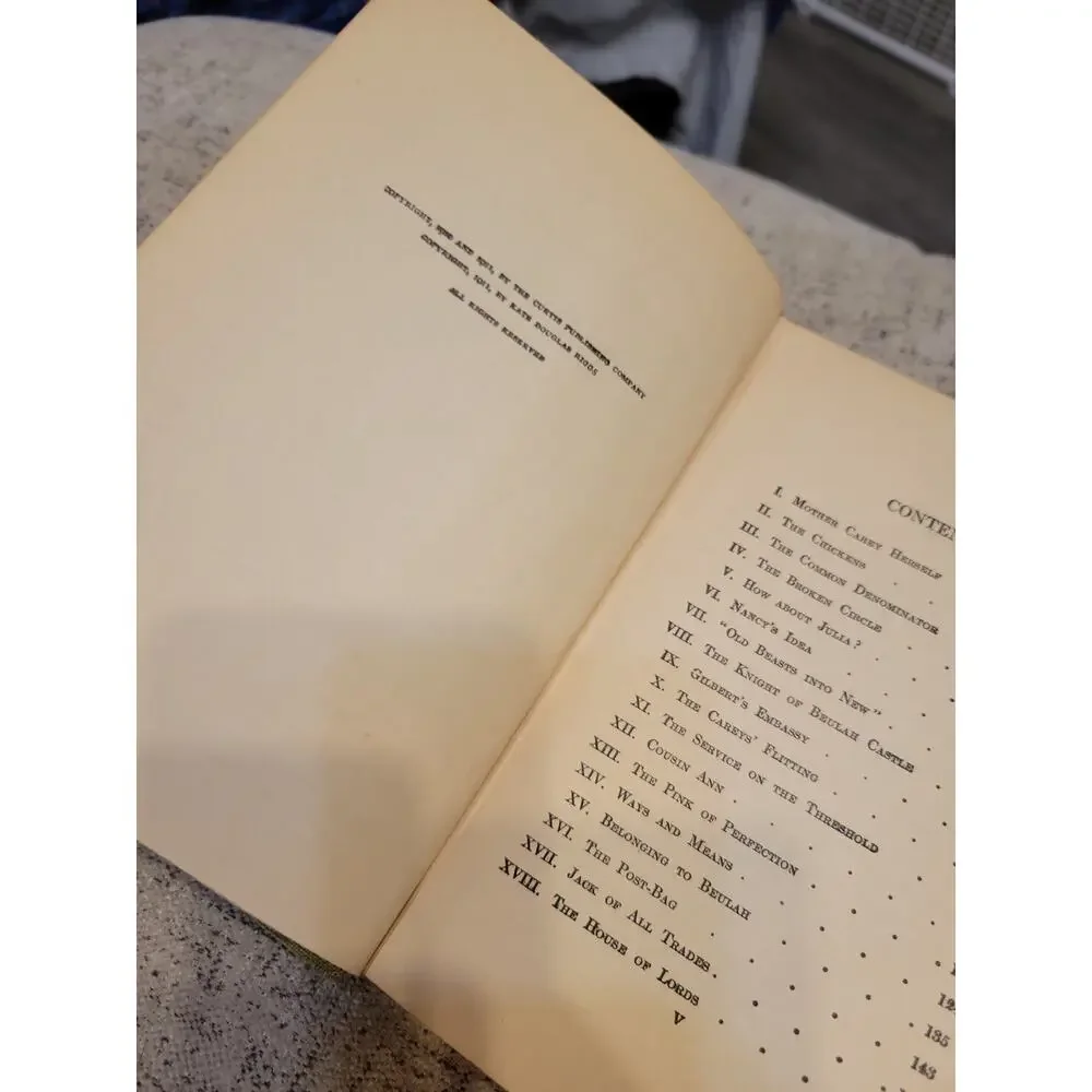 1911 Mother Carey's Chickens Kate Wiggins, 1911 HC